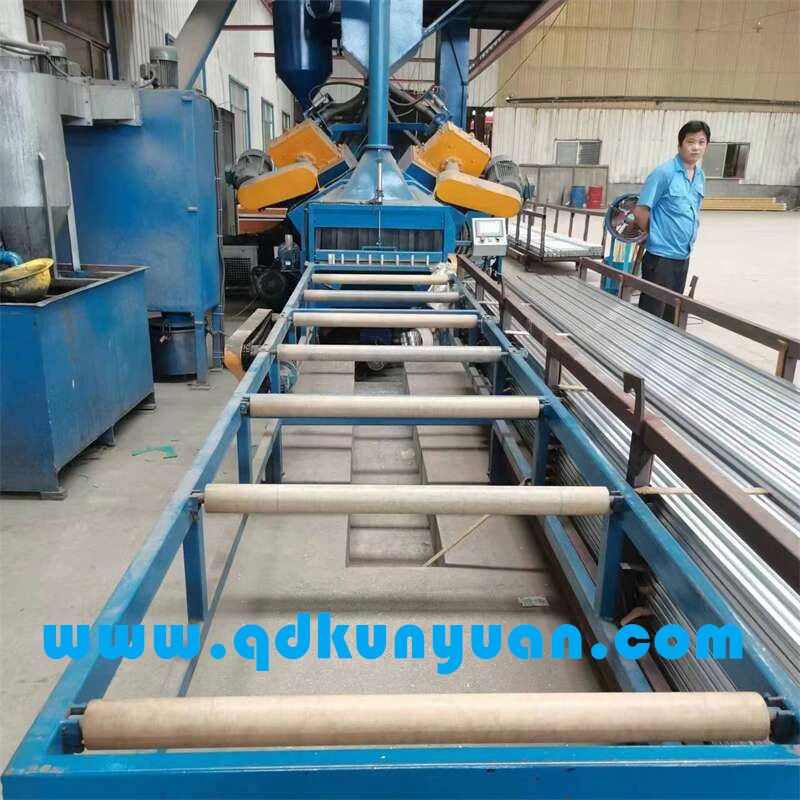 Qas90-25 Roller Conveyor Shot Blasting Machine for Aluminum Profile Surface Cleaning Abrator