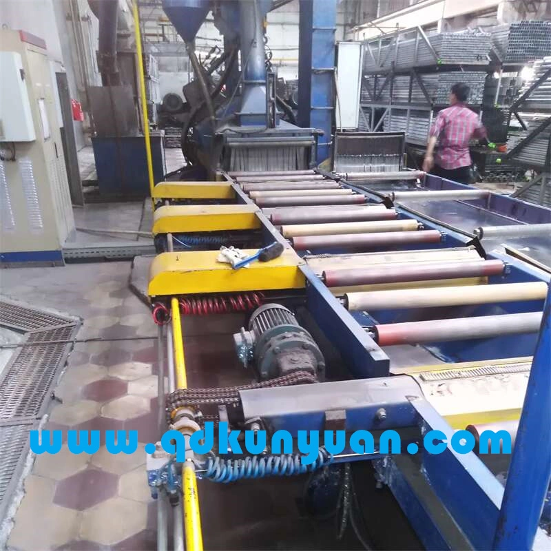 Qas90-25 Roller Conveyor Shot Blasting Machine for Aluminum Profile Surface Cleaning Abrator